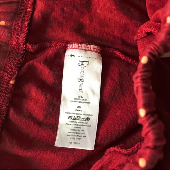 Pajamagram Women's Classic Polka Dot Jersey Pullover Pajamas in Red and Pink - Picture 4 of 8